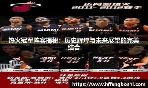 热火冠军阵容揭秘：历史辉煌与未来展望的完美结合